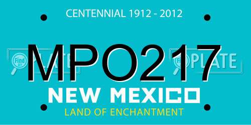 MPO217 New Mexico License Plate