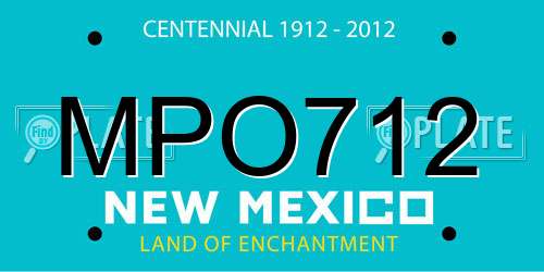 MPO712 New Mexico License Plate