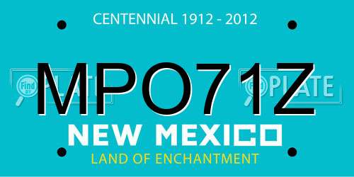 MPO71Z New Mexico License Plate