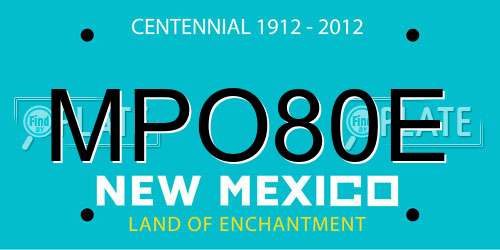 MPO80E New Mexico License Plate