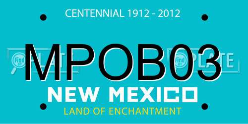 MPOB03 New Mexico License Plate
