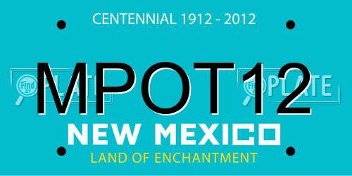 MPOT12 New Mexico License Plate