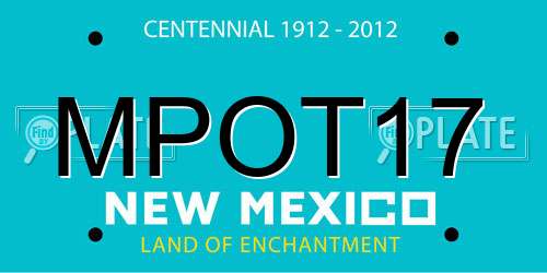 MPOT17 New Mexico License Plate