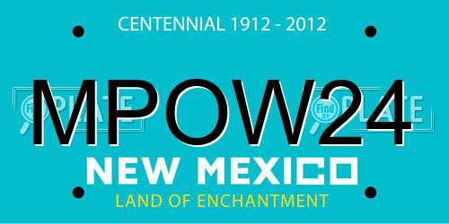 MPOW24 New Mexico License Plate