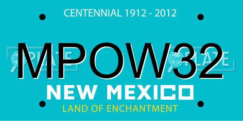 MPOW32 New Mexico License Plate