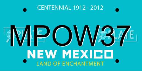 MPOW37 New Mexico License Plate