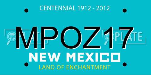 MPOZ17 New Mexico License Plate
