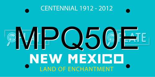 MPQ50E New Mexico License Plate