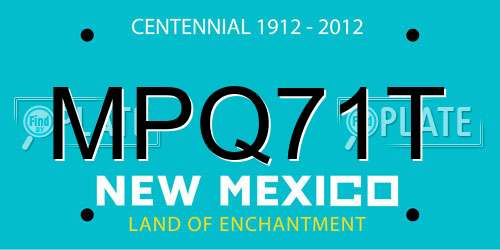 MPQ71T New Mexico License Plate