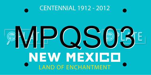 MPQS03 New Mexico License Plate