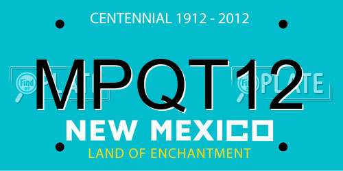 MPQT12 New Mexico License Plate