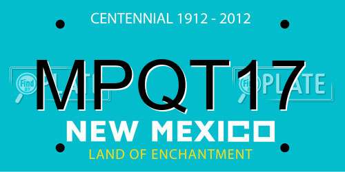 MPQT17 New Mexico License Plate