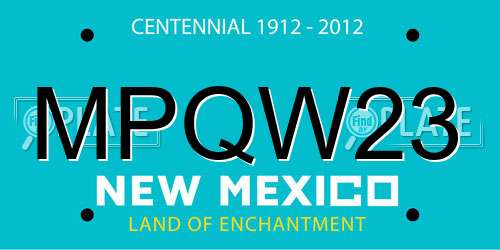MPQW23 New Mexico License Plate