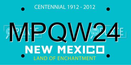 MPQW24 New Mexico License Plate