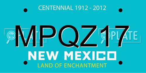 MPQZ17 New Mexico License Plate