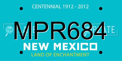 MPR684 New Mexico License Plate