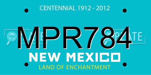 MPR784 New Mexico License Plate