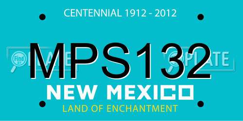MPS132 New Mexico License Plate