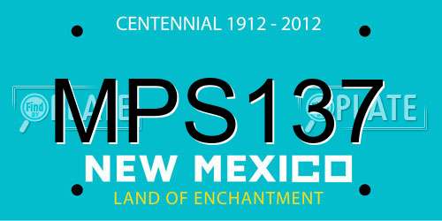 MPS137 New Mexico License Plate