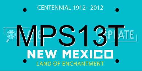 MPS13T New Mexico License Plate