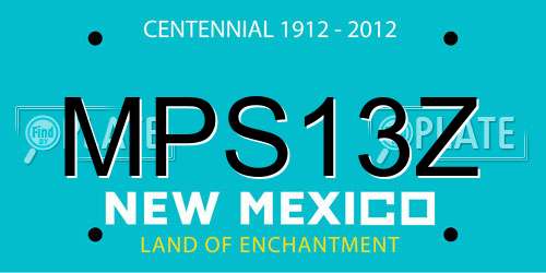 MPS13Z New Mexico License Plate
