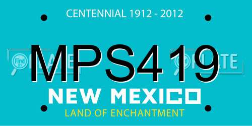 MPS419 New Mexico License Plate