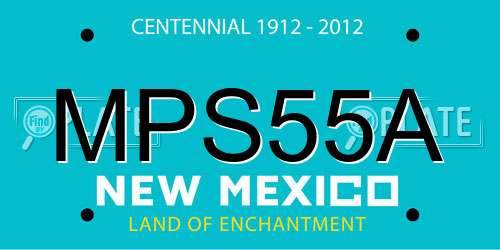 MPS55A New Mexico License Plate