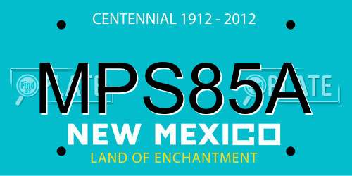 MPS85A New Mexico License Plate