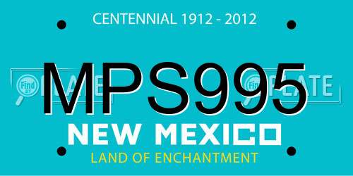MPS995 New Mexico License Plate