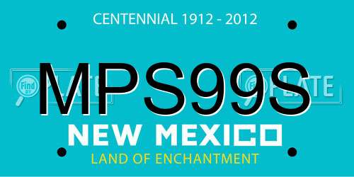 MPS99S New Mexico License Plate