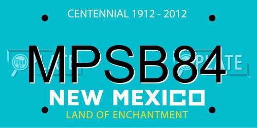 MPSB84 New Mexico License Plate