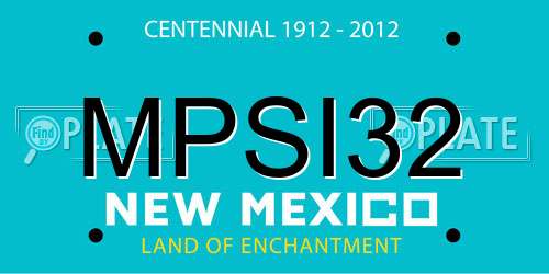MPSI32 New Mexico License Plate