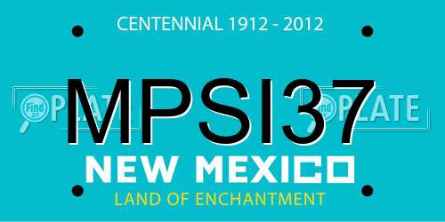 MPSI37 New Mexico License Plate