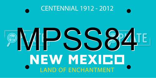 MPSS84 New Mexico License Plate