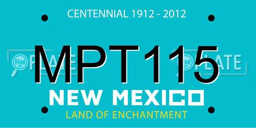 MPT115 New Mexico License Plate