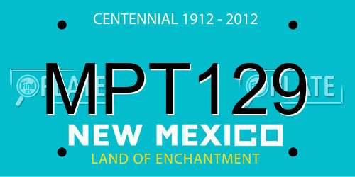 MPT129 New Mexico License Plate