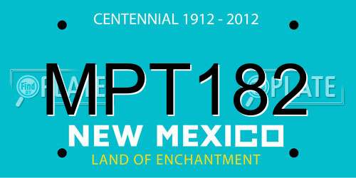 MPT182 New Mexico License Plate