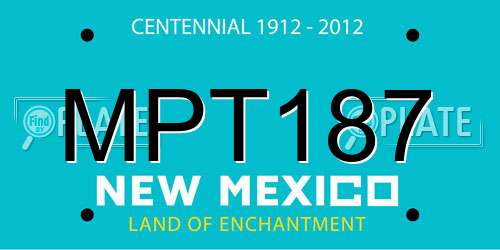 MPT187 New Mexico License Plate