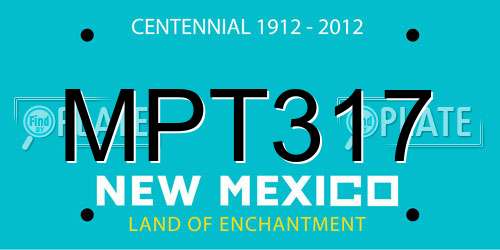 MPT317 New Mexico License Plate