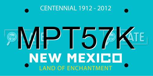MPT57K New Mexico License Plate