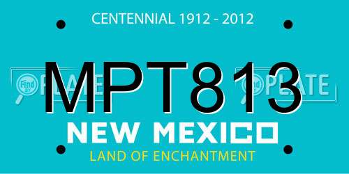 MPT813 New Mexico License Plate