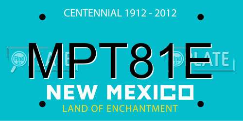 MPT81E New Mexico License Plate
