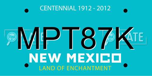 MPT87K New Mexico License Plate
