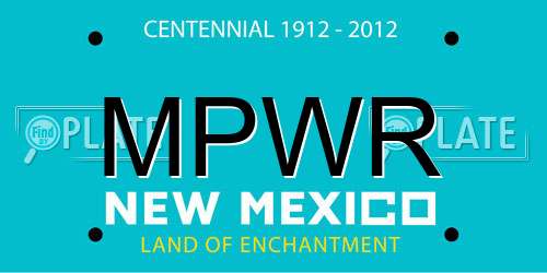 MPWR New Mexico License Plate