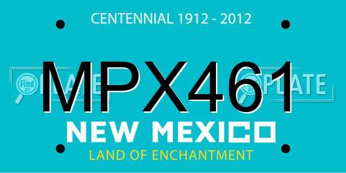MPX461 New Mexico License Plate