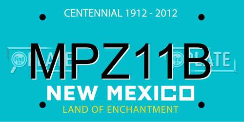 MPZ11B New Mexico License Plate