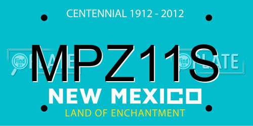 MPZ11S New Mexico License Plate