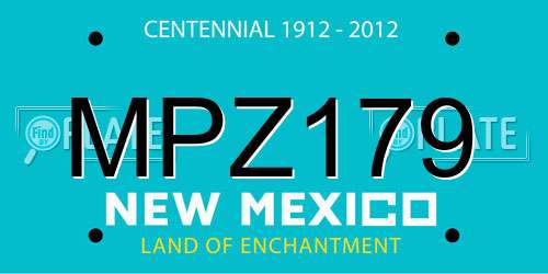 MPZ179 New Mexico License Plate
