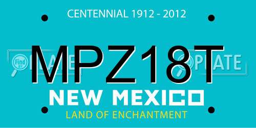 MPZ18T New Mexico License Plate