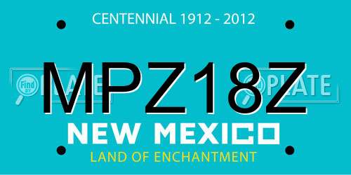MPZ18Z New Mexico License Plate